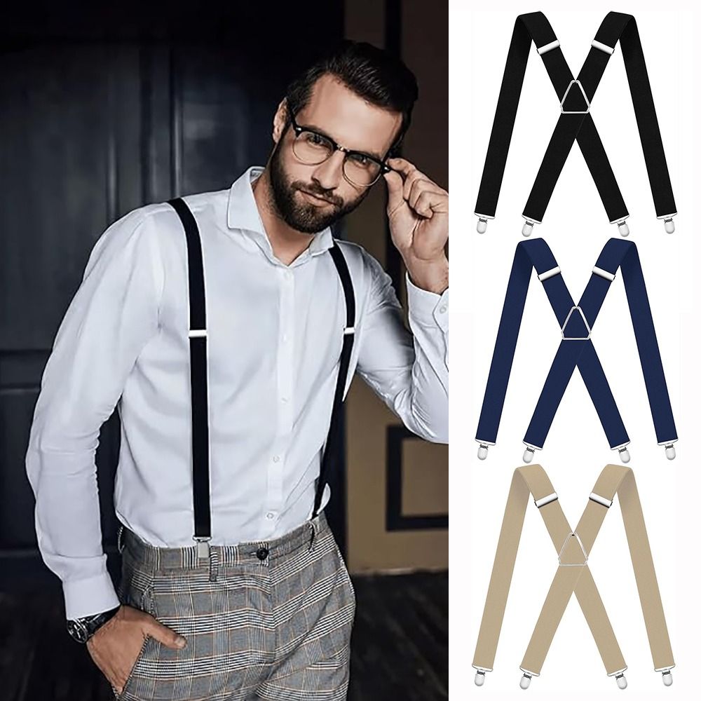 Suspenders Clip Men - Novos Suspensórios Ajustáveis para Adultos com