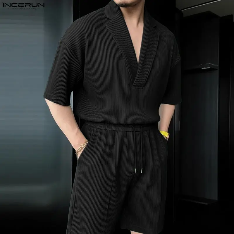 Men'S Fashion For 2026 - Conjunto Masculino INCERUN: Camisa de Manga