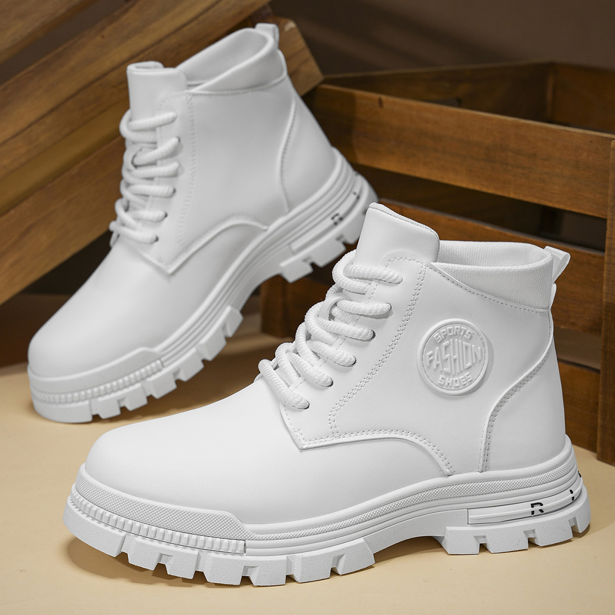 Men'S Fashion News - Botas de motocicleta brancas elegantes para