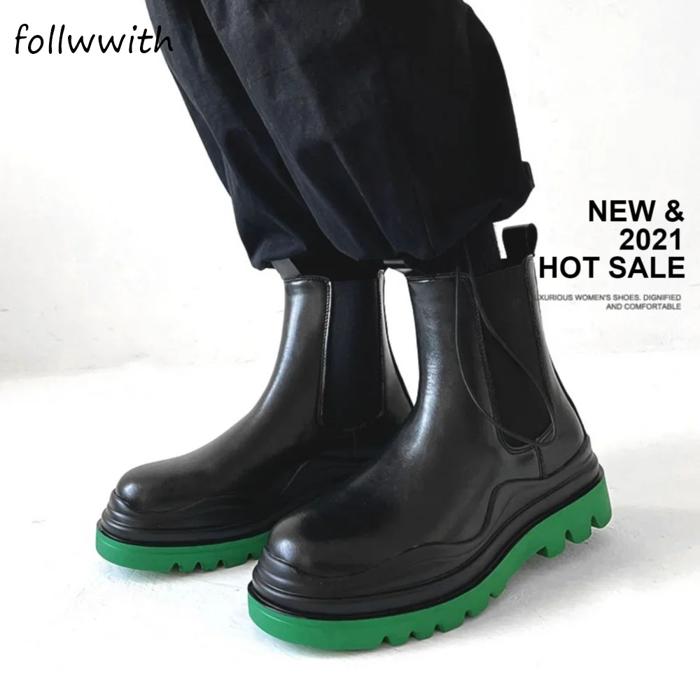 Men Fashion Kids - Botas Chelsea de Couro Preto para