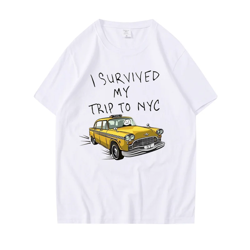 Men'S Fashion Nyc - Camiseta estampada I Survived My Trip