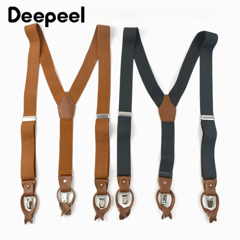 Suspenders Clip Men - Deepeel 3.5*125cm suspensórios adultos masculinos 6