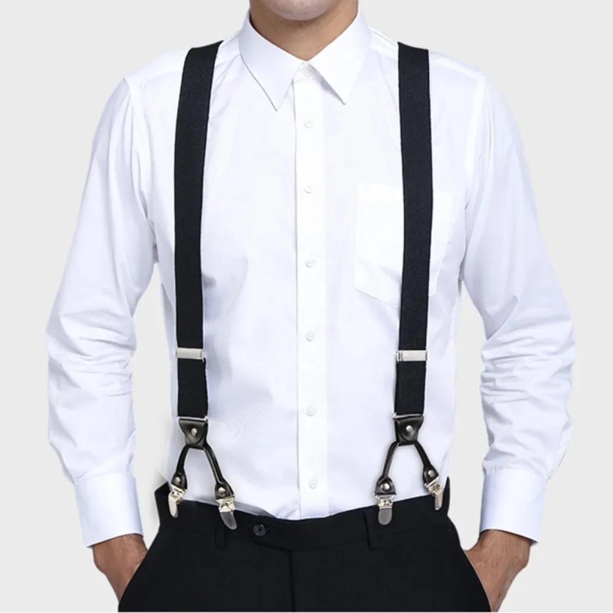 Suspenders Clip Men - Suspensórios de Moda Masculinos Reforçados para