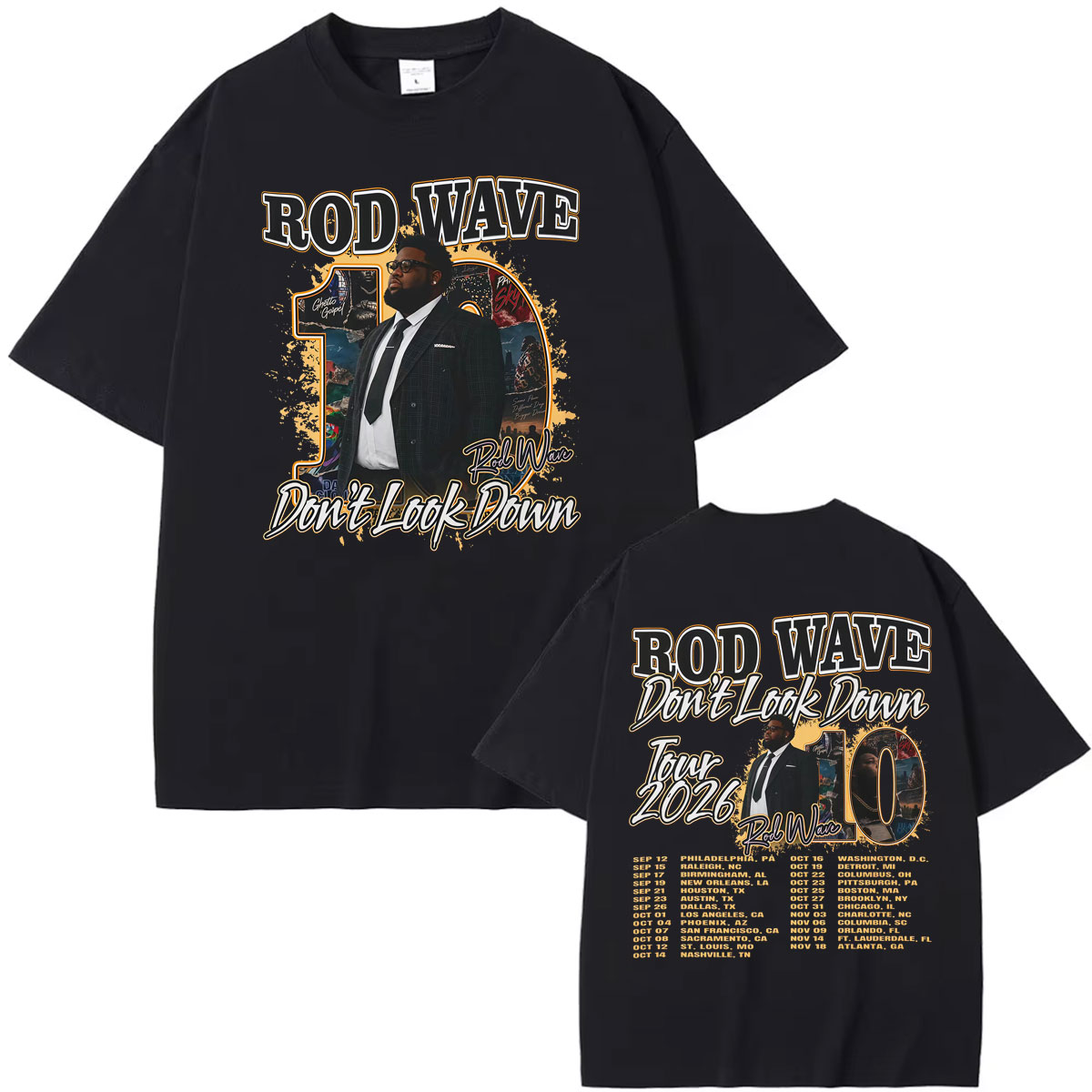 Men'S Fashion Looks 2026 - Camiseta Gráfica Rapper Rod Wave Don't