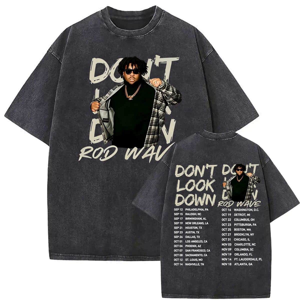 Men'S Fashion Looks 2026 - Camisetas Gráficas Vintage Lavadas Rapper Rod
