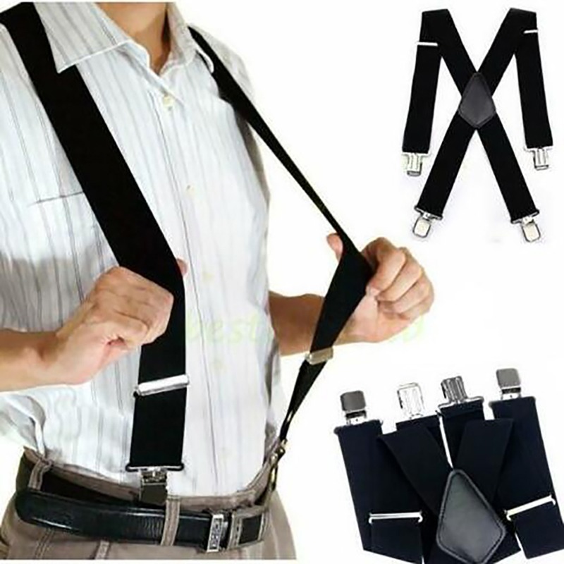 Suspenders Clip Men - 4 clipes 2.5/3.5cm de largura suspensórios