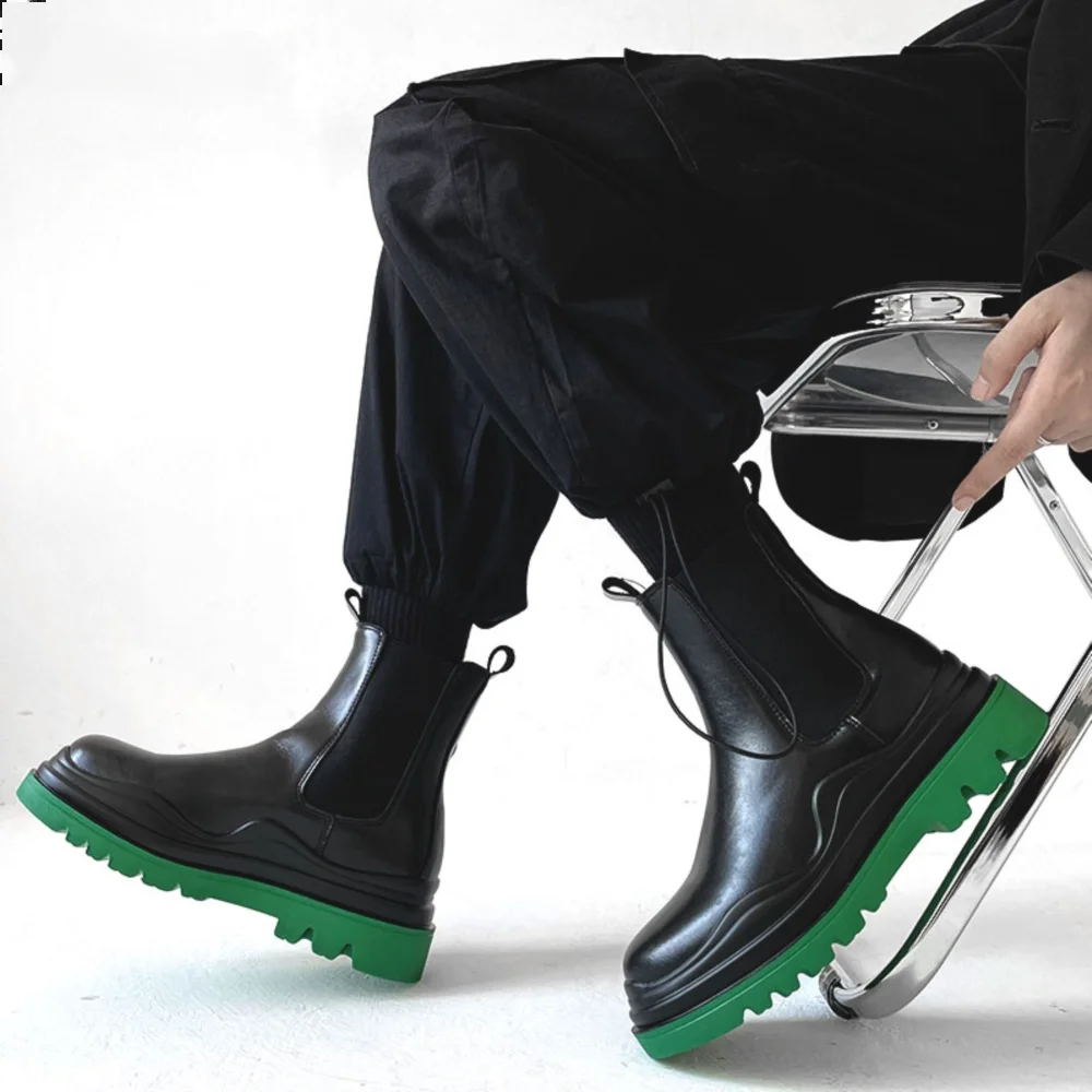 Botas Chelsea de Couro Preto p - Men Fashion Kids avaliação e preço
