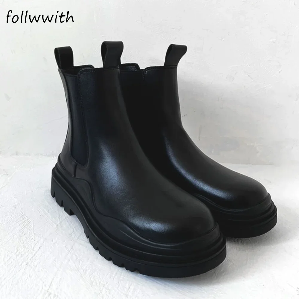 Botas Chelsea de Couro Preto p - Men Fashion Kids avaliação e preço