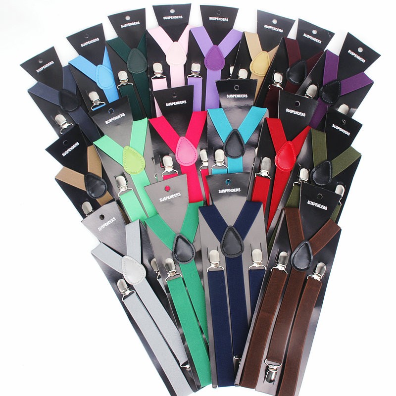 Suspensórios de couro elástico - Suspenders Clip Men avaliação e preço