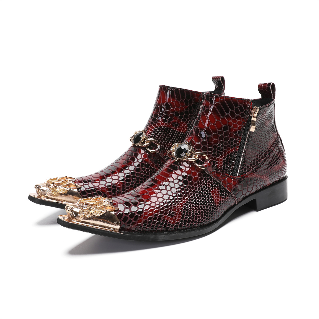 Botas de cano curto de couro l - Men'S Fashion Plus avaliação e preço