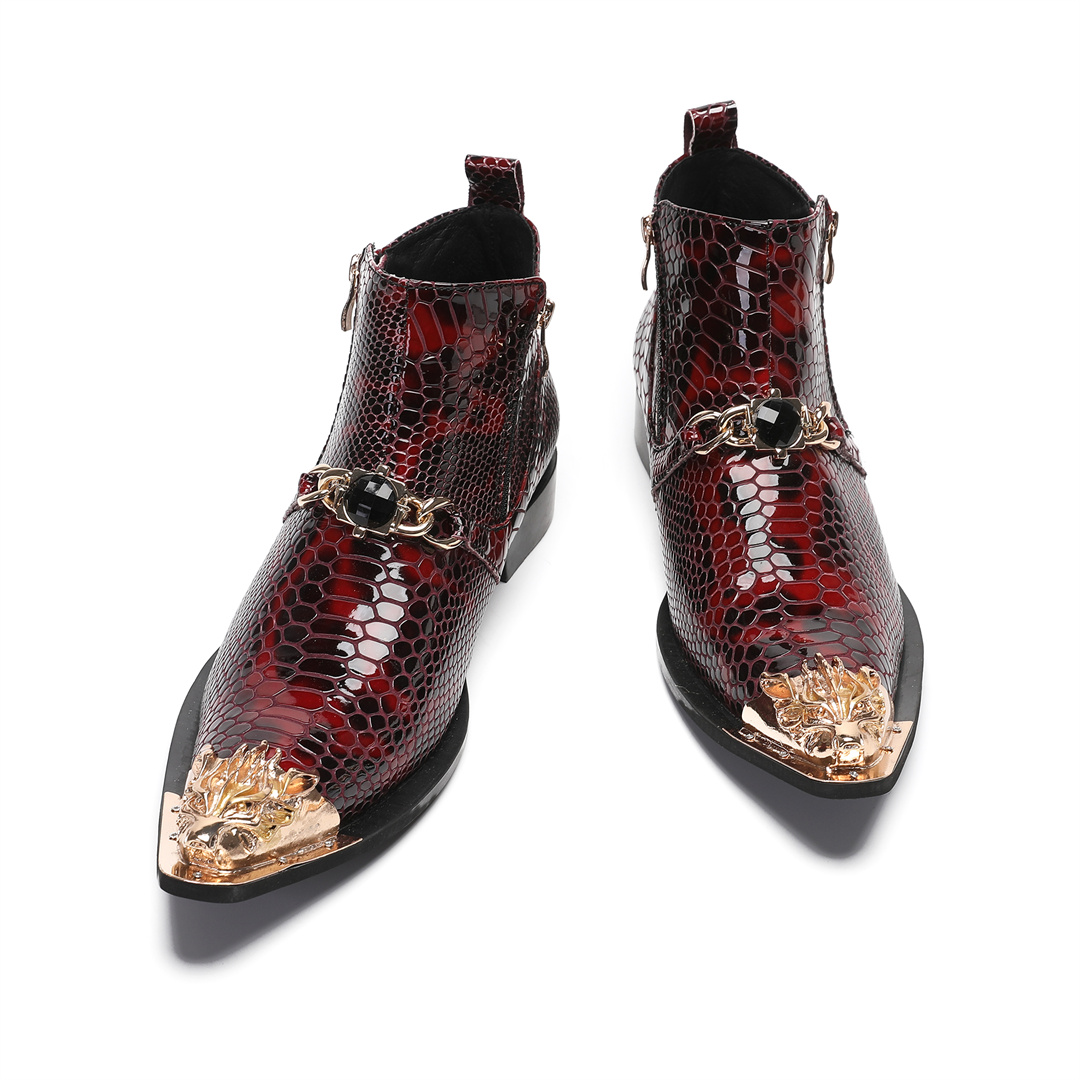 Botas de cano curto de couro l - Men'S Fashion Plus avaliação e preço