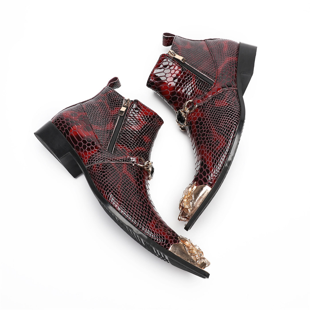 Botas de cano curto de couro l - Men'S Fashion Plus avaliação e preço