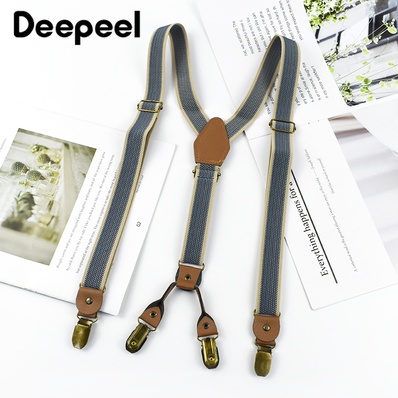 1pc deepeel 2/2.5*120cm retro  - Suspenders Clip Men avaliação e preço