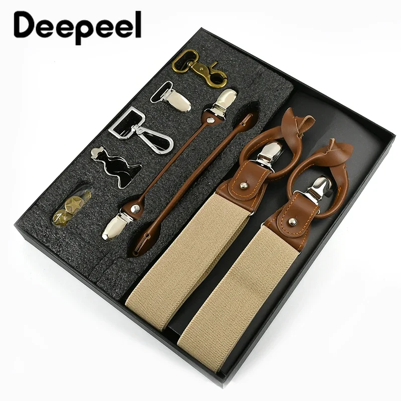 Deepeel 1 conjunto 3.5*125cm h - Suspenders Clip Men avaliação e preço
