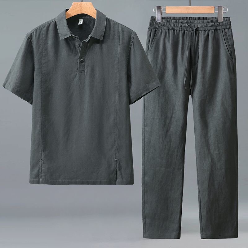 Conjunto de Camiseta de Manga  - Men'S Fashion Plus avaliação e preço