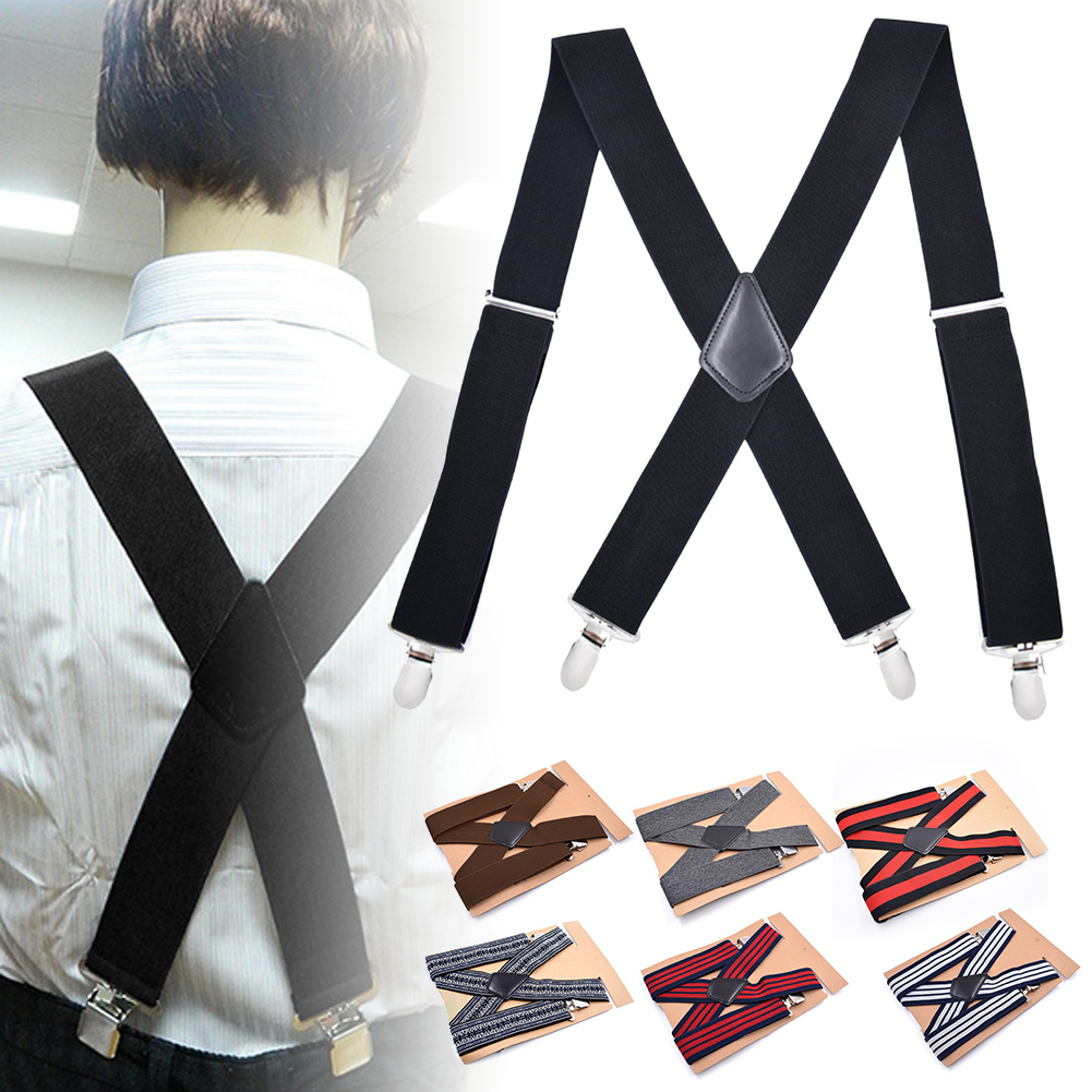 Suspensórios masculinos de 5cm - Suspenders Clip Men avaliação e preço