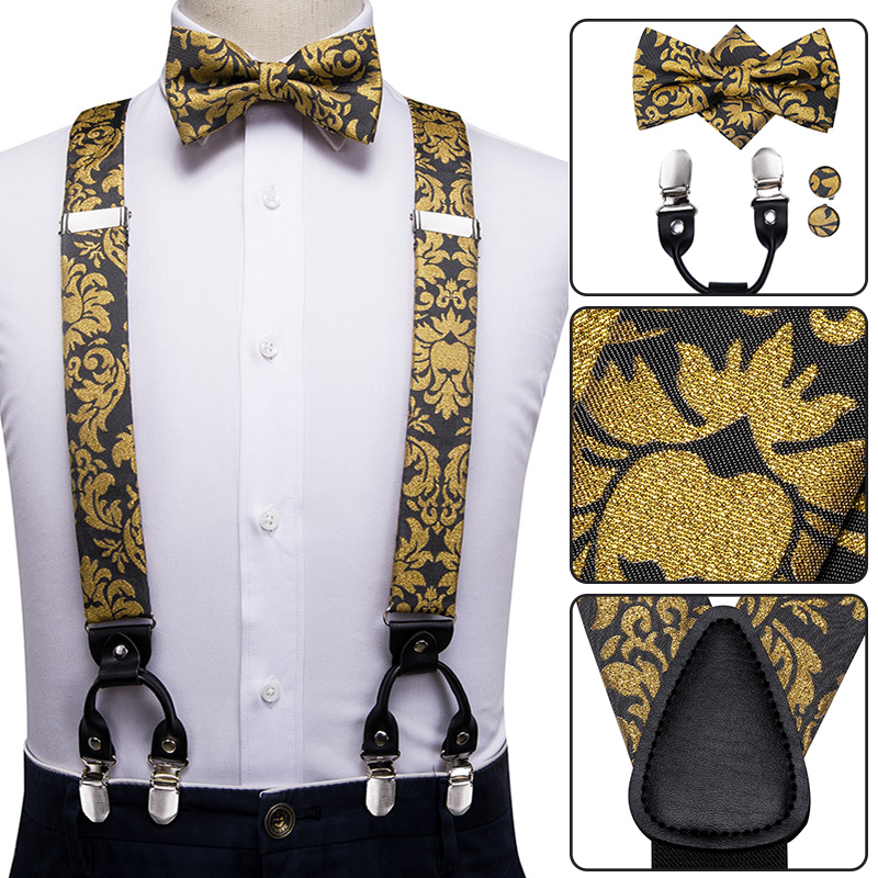 Hi-tie suspensórios de seda pa - Suspenders Clip Men avaliação e preço